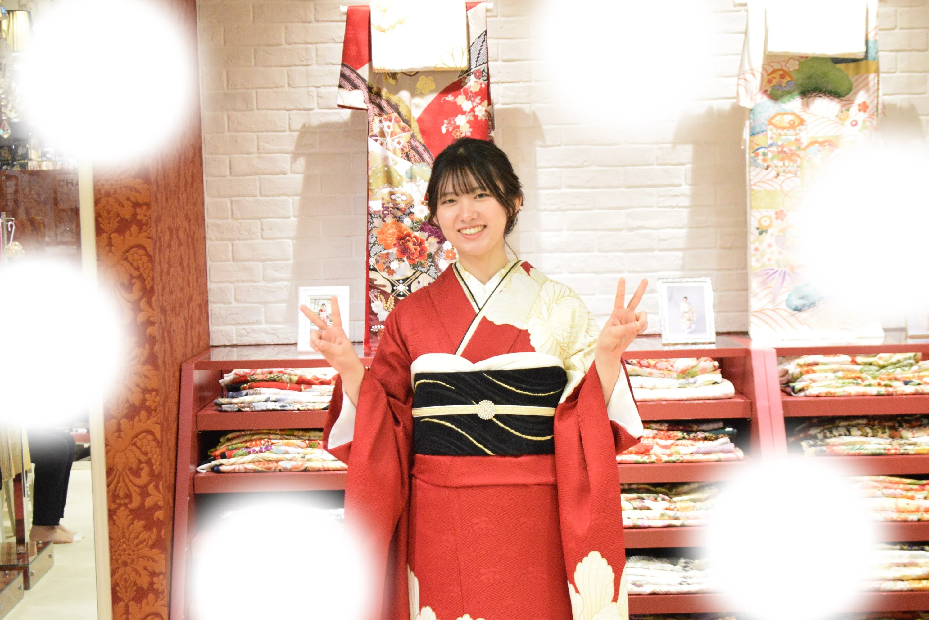 成人式　前撮り　梅田　袴　くすみカラー　かわいい　イマドキ　淡色　古典　タカゼン　撮影