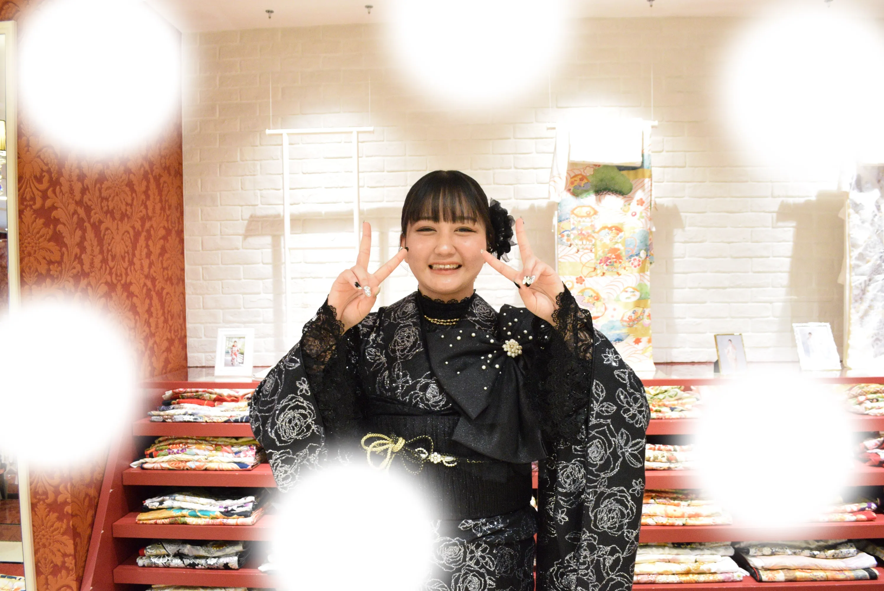 成人式　前撮り　梅田　袴　くすみカラー　かわいい　イマドキ　淡色　古典　タカゼン　撮影