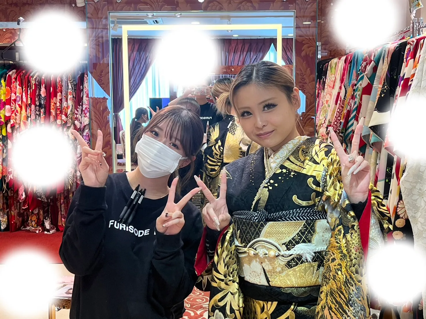 成人式 前撮り 梅田 袴 くすみカラー かわいい イマドキ 淡色 古典 タカゼン 撮影