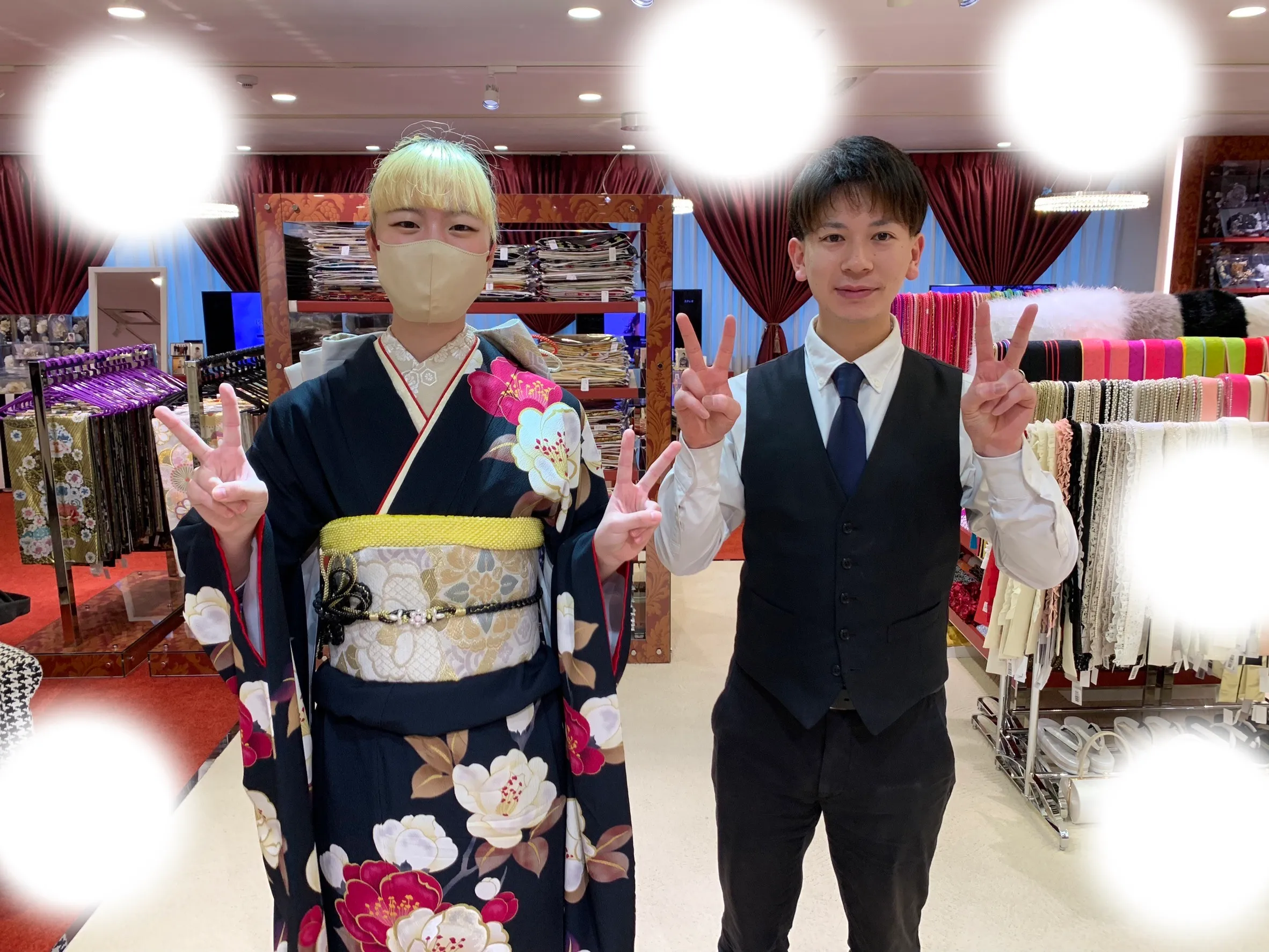 成人式 前撮り 梅田 袴 くすみカラー かわいい イマドキ 淡色 古典 タカゼン 撮影