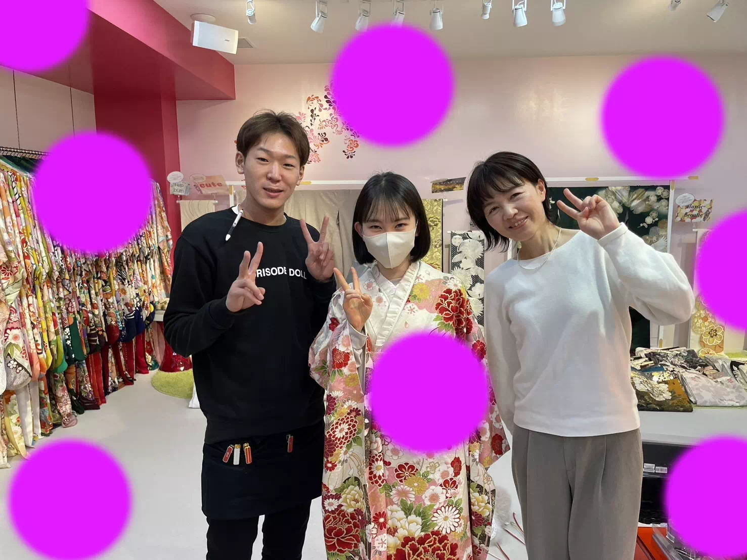TAKAZEN神戸店 振袖レンタル かわいい ピンク色 振袖 被らない 王道古典