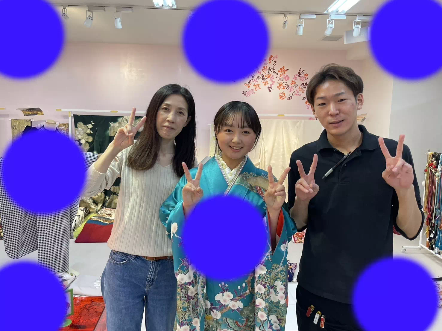 振袖　レンタル　成人式　ママ振り　パール　お写真のみ　イマドキ　カワイイ　オシャレ　TAKAZEN神戸店　前撮り撮影会　　コディネート