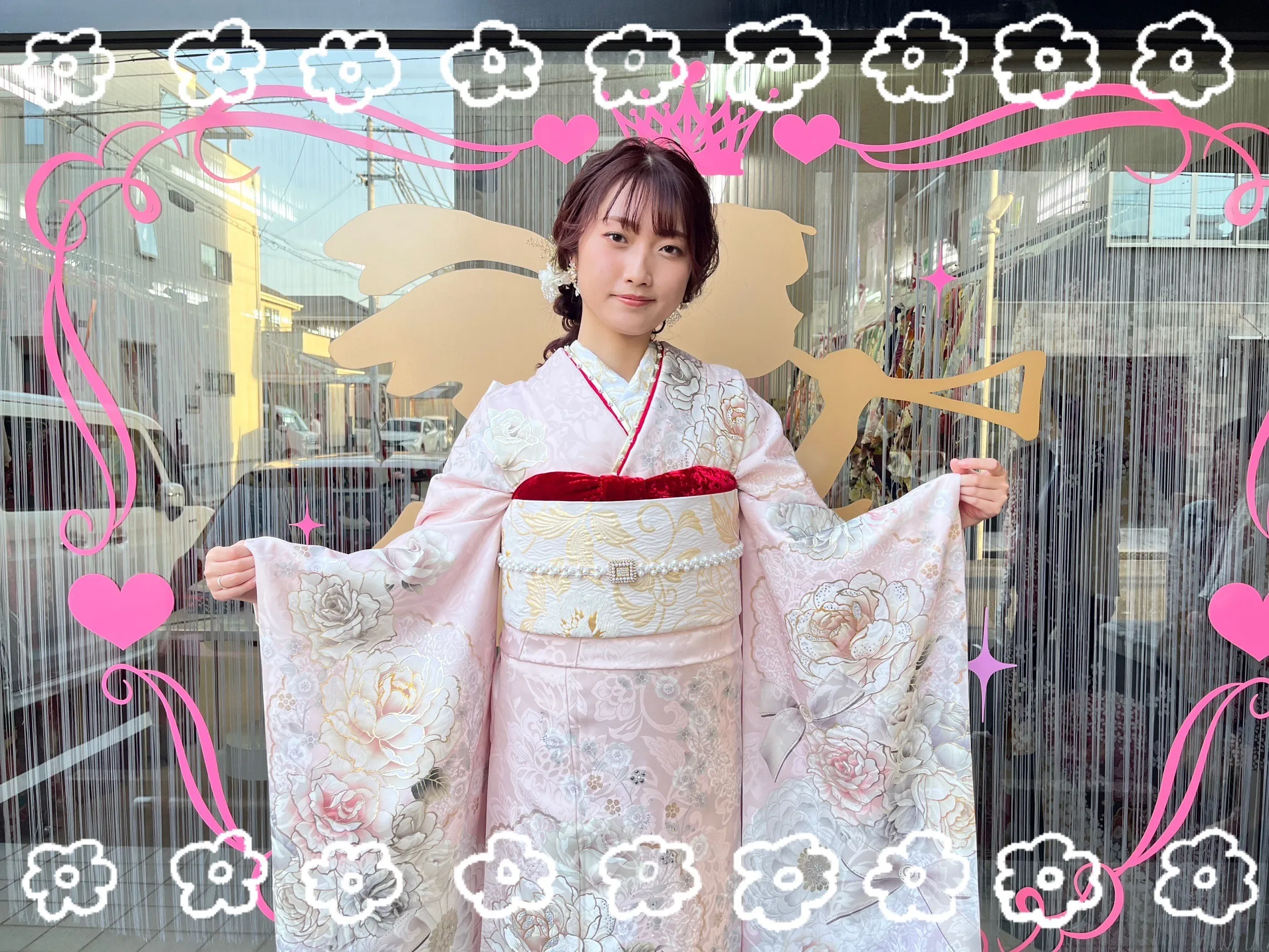成人式 振袖 奈良 前撮り撮影会 おしゃれ オリジナル コスメカラー振袖
