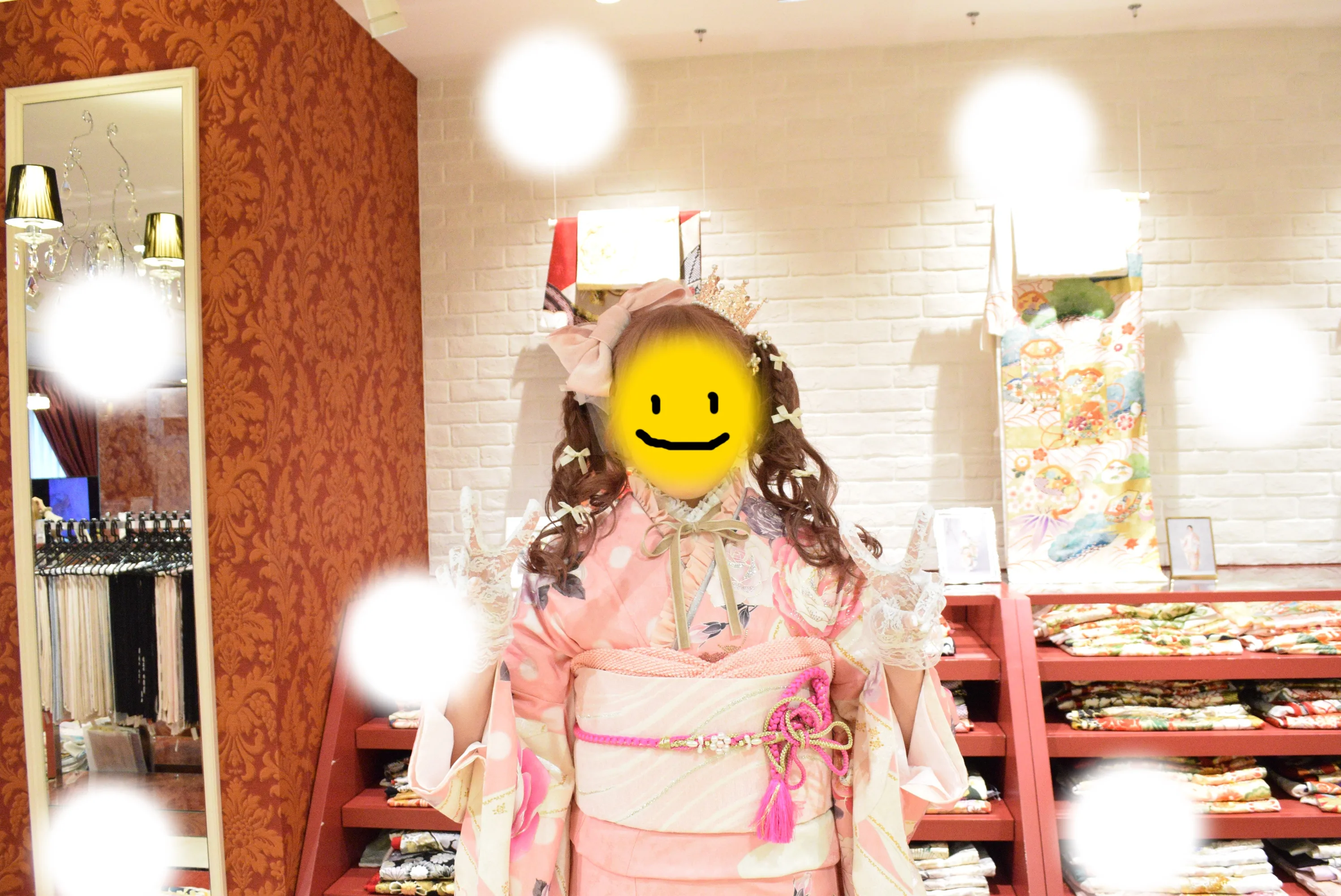 成人式　振袖レンタル　前撮り　コスメカラー　キラキラ　かわいい
