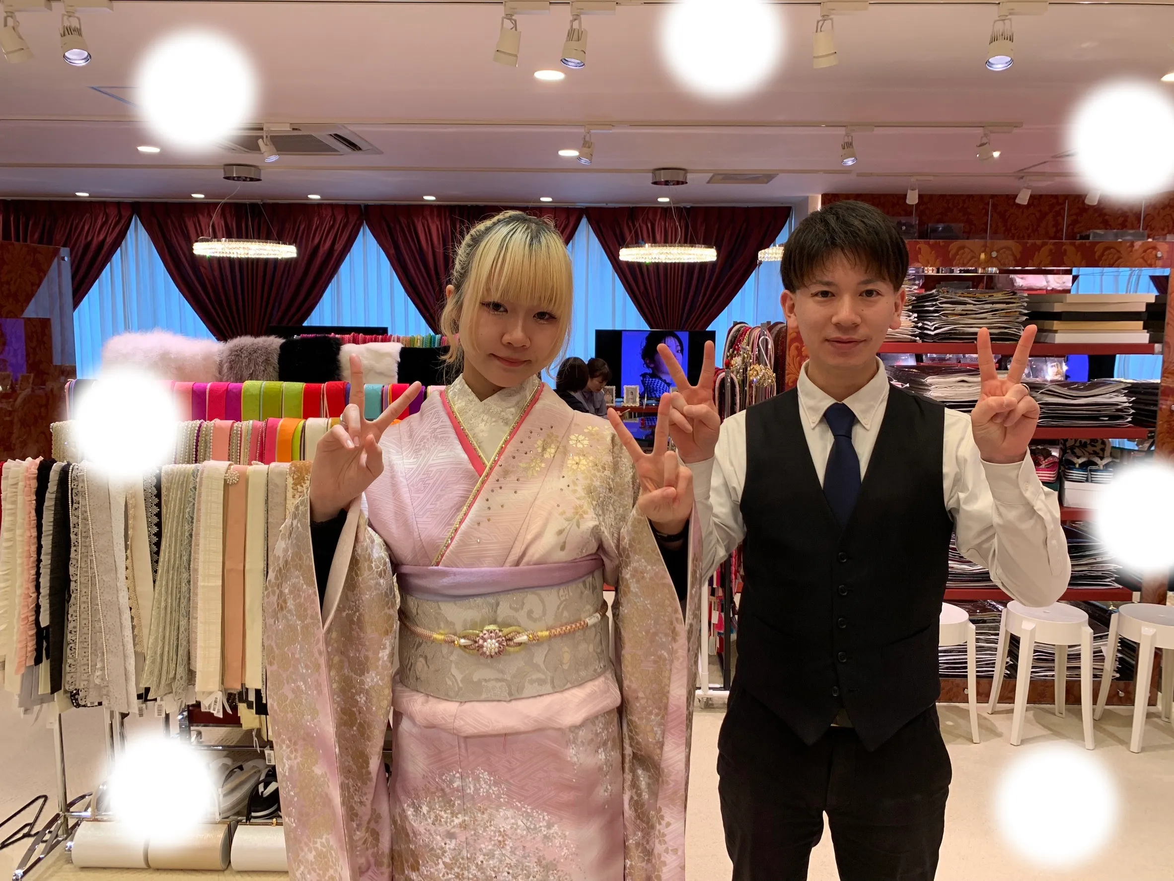 成人式 前撮り 梅田 袴 くすみカラー かわいい イマドキ 淡色 古典 タカゼン 撮影