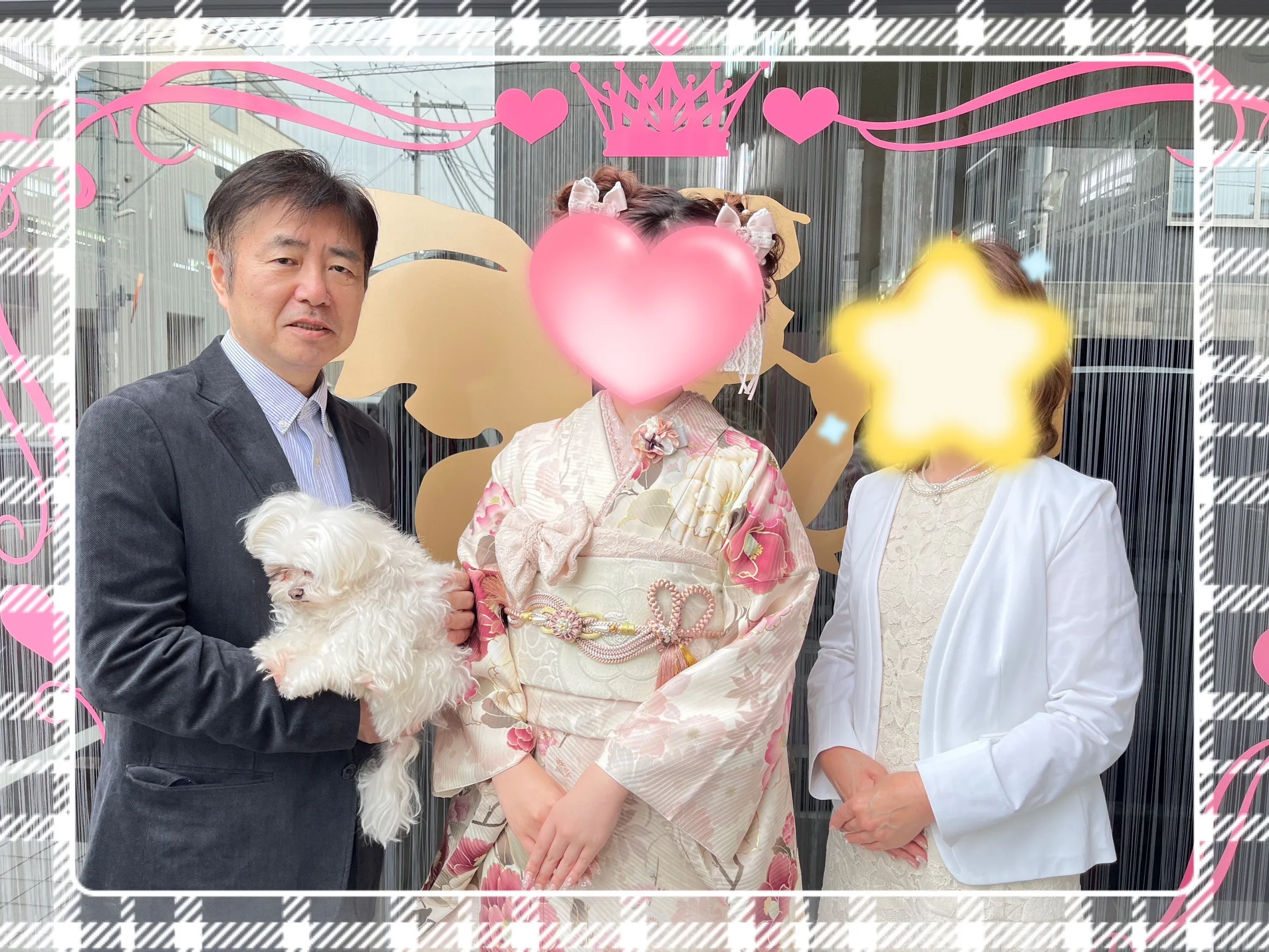 振袖 レンタル 奈良 振袖安い くすみカラーガーリー 白/ピンク/淡色 椿柄 かわいい リボン小物コーデ トレンド 香音ちゃん