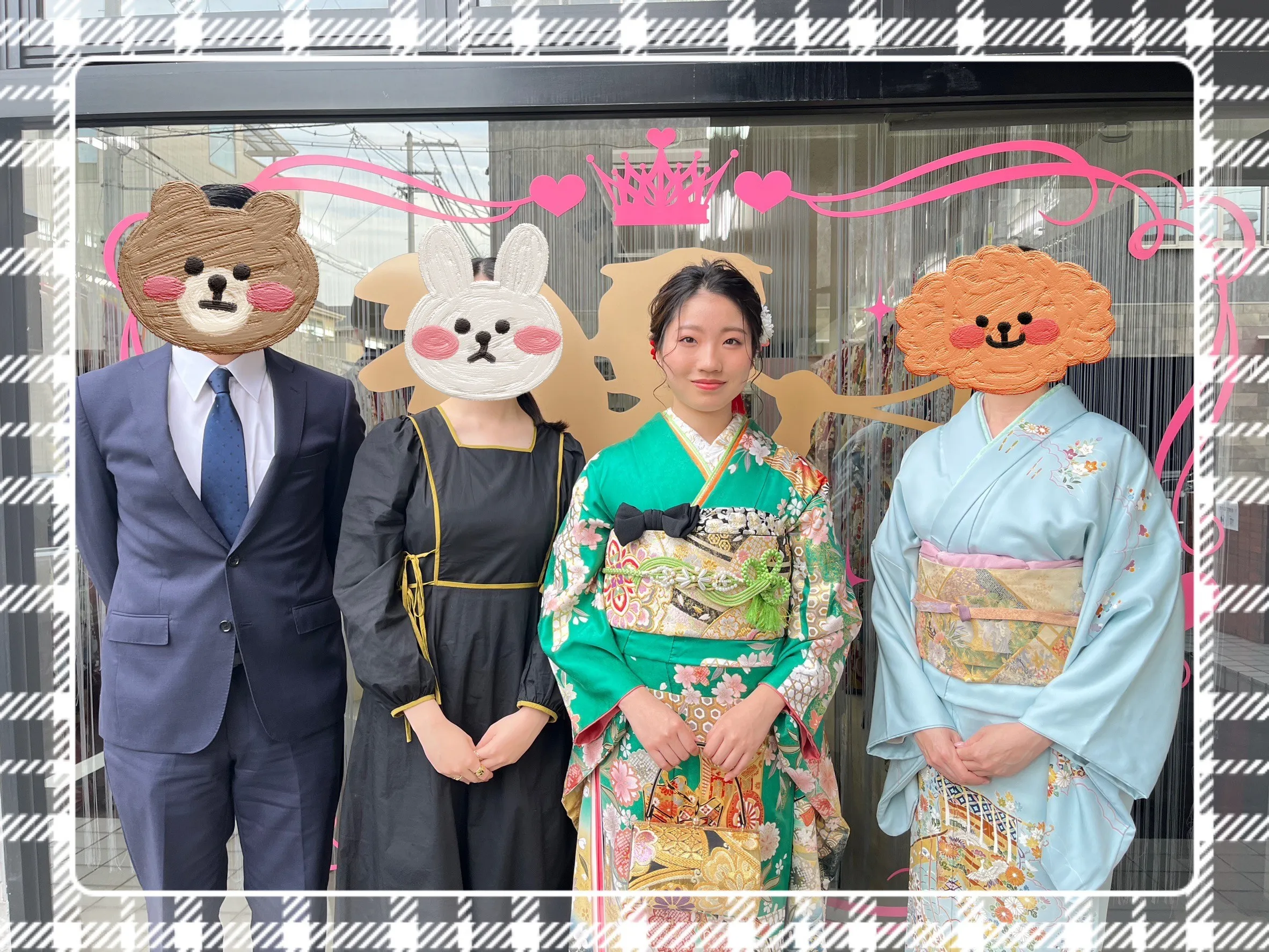 振袖 レンタル 奈良 振袖安い 可愛い 華やか 緑 桜 ママ振り