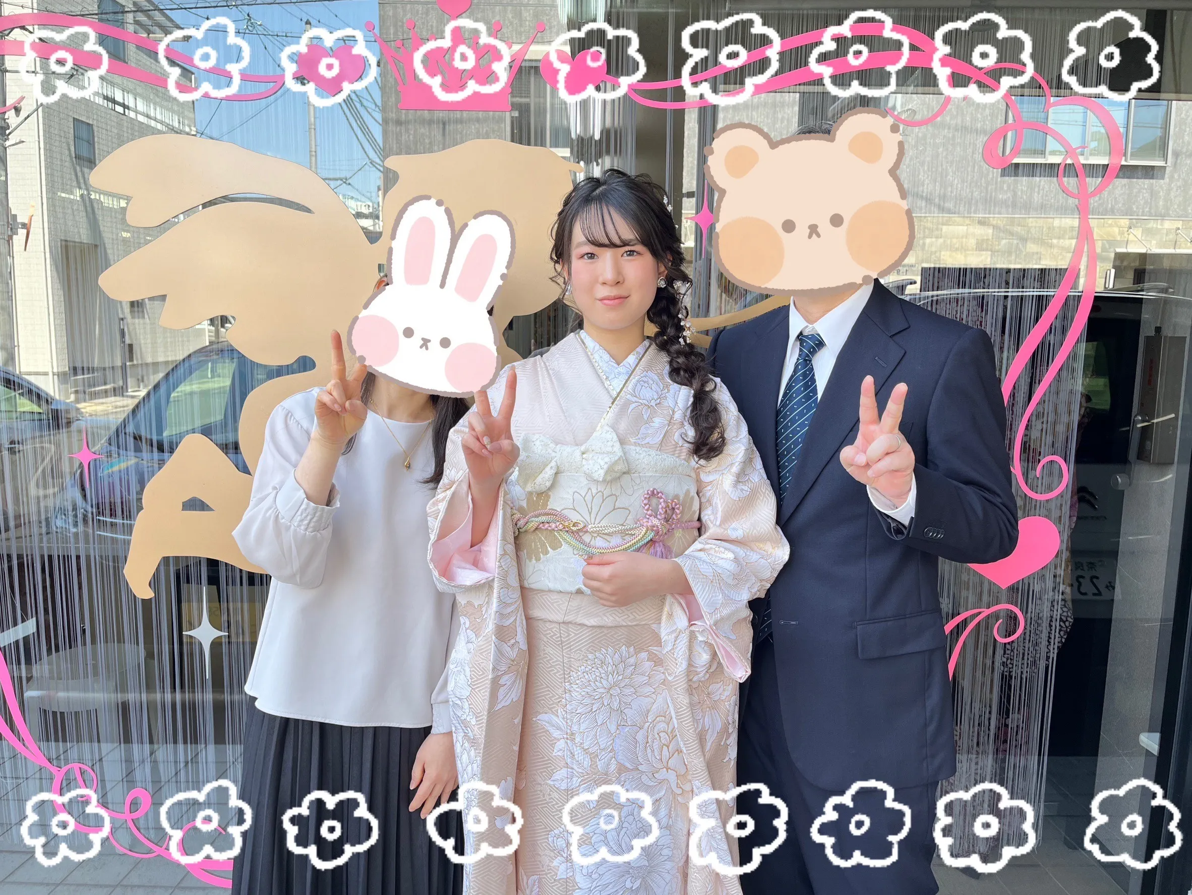 成人式 振袖 前撮り撮くすみカラーガーリー 薄ピンク 牡丹柄 あざとかわいい ゆめかわいい影会 奈良