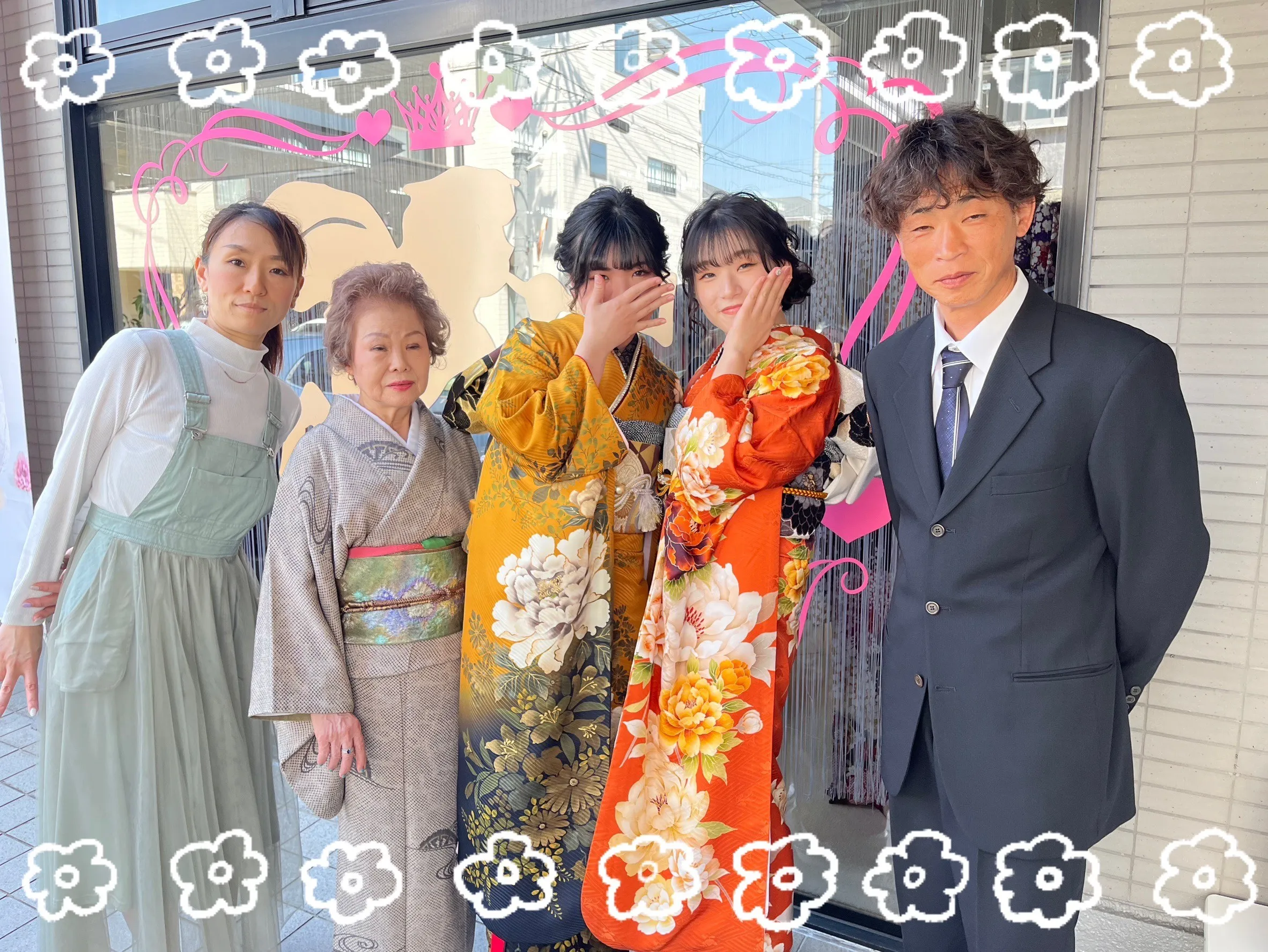 成人式 振袖 前撮り撮影会 奈良 ヴィンテージスタイル からし/黒 牡丹柄 ノスタルジック 個性的振袖 人気 アンティーク調 ブーツスタイル