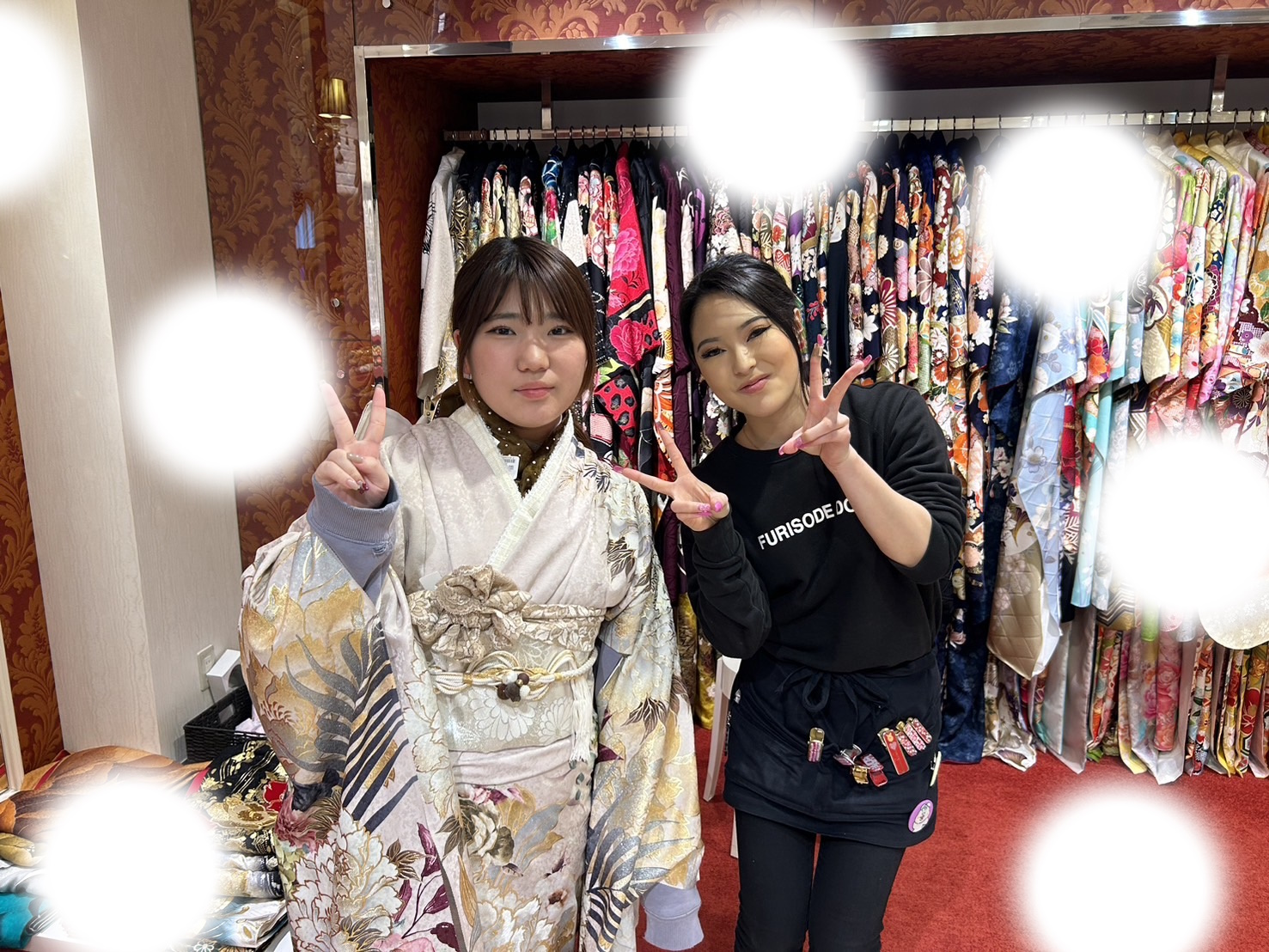 成人式 前撮り 梅田 袴 くすみカラー かわいい イマドキ 淡色 古典 タカゼン 撮影