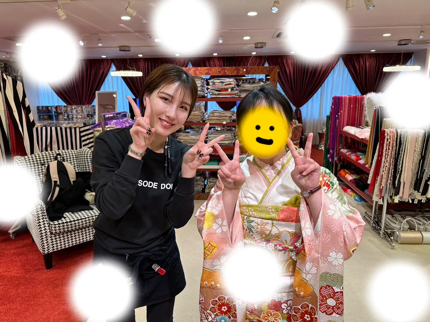 成人式 前撮り 梅田 ピンク古典