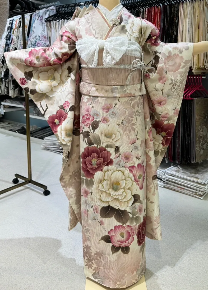 成人式　振袖レンタル　成人式振袖　くすみガーリー　くすみカラー　ピンク　