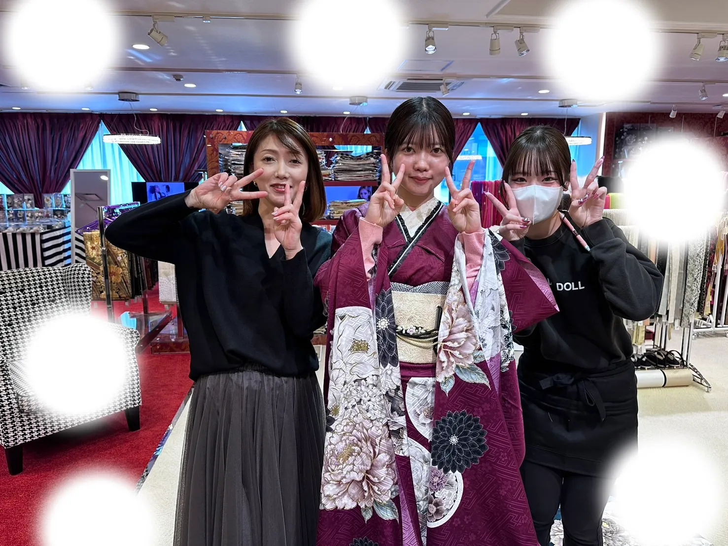 成人式 前撮り 梅田 袴 くすみカラー かわいい イマドキ 淡色 古典 タカゼン 撮影