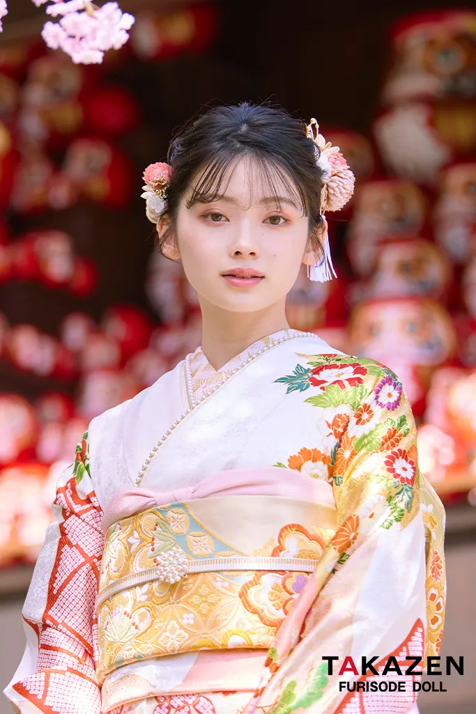 TAKAZENのレンタル振袖 プレミアム古典　吉澤織物/最高級染繍桶絞り友禅　ピンク　清楚　高級振袖　南琴奈【通販可】LB31