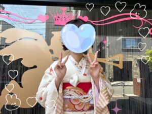 振袖 レンタル 奈良 前撮り 正統派古典 白金 吉祥文様 清楚 大人っぽい シンプル