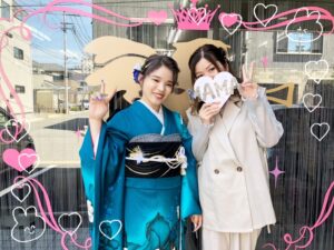 振袖 レンタル 奈良 前撮り クール系 青/ブルー 牡丹柄 目立つ 派手 豪華
