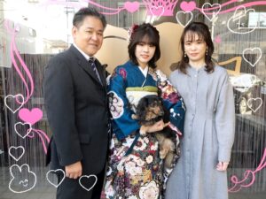 振袖 レンタル 奈良 前撮り ヴィンテージ 古典柄 青/黒 豪華 個性的 ブーツ