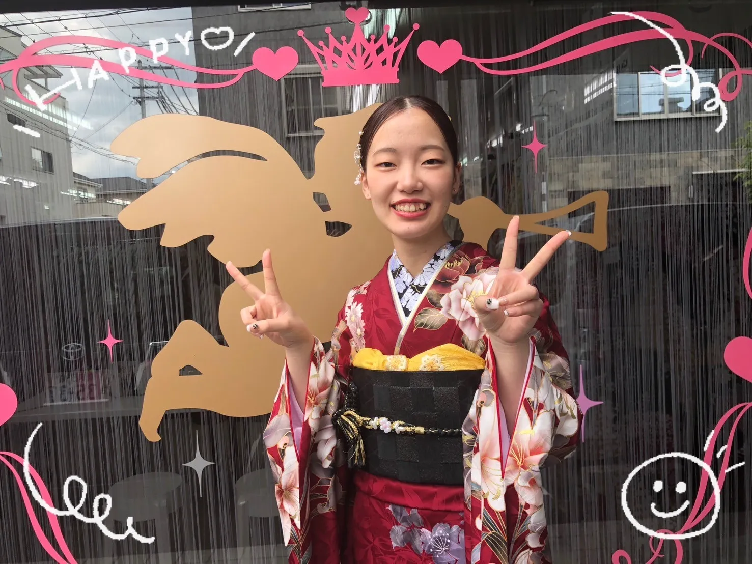 振袖 レンタル 奈良 前撮り モデルコラボ振袖 オシャレ 人気 目立つ 個性的