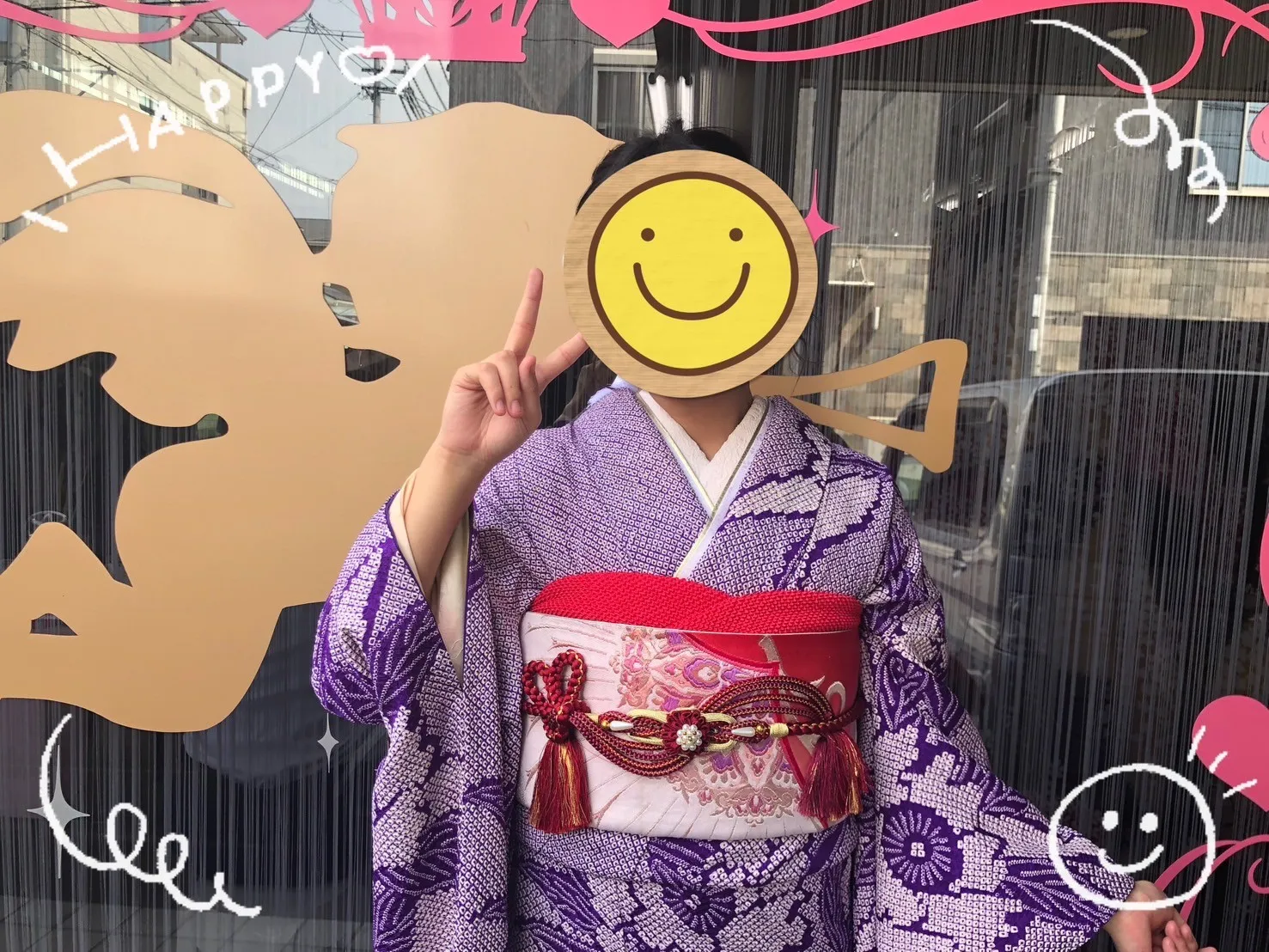 振袖 奈良 持込みショット ママ振袖 おしゃれ 古典柄 伝統的 豪華 綺麗 紫