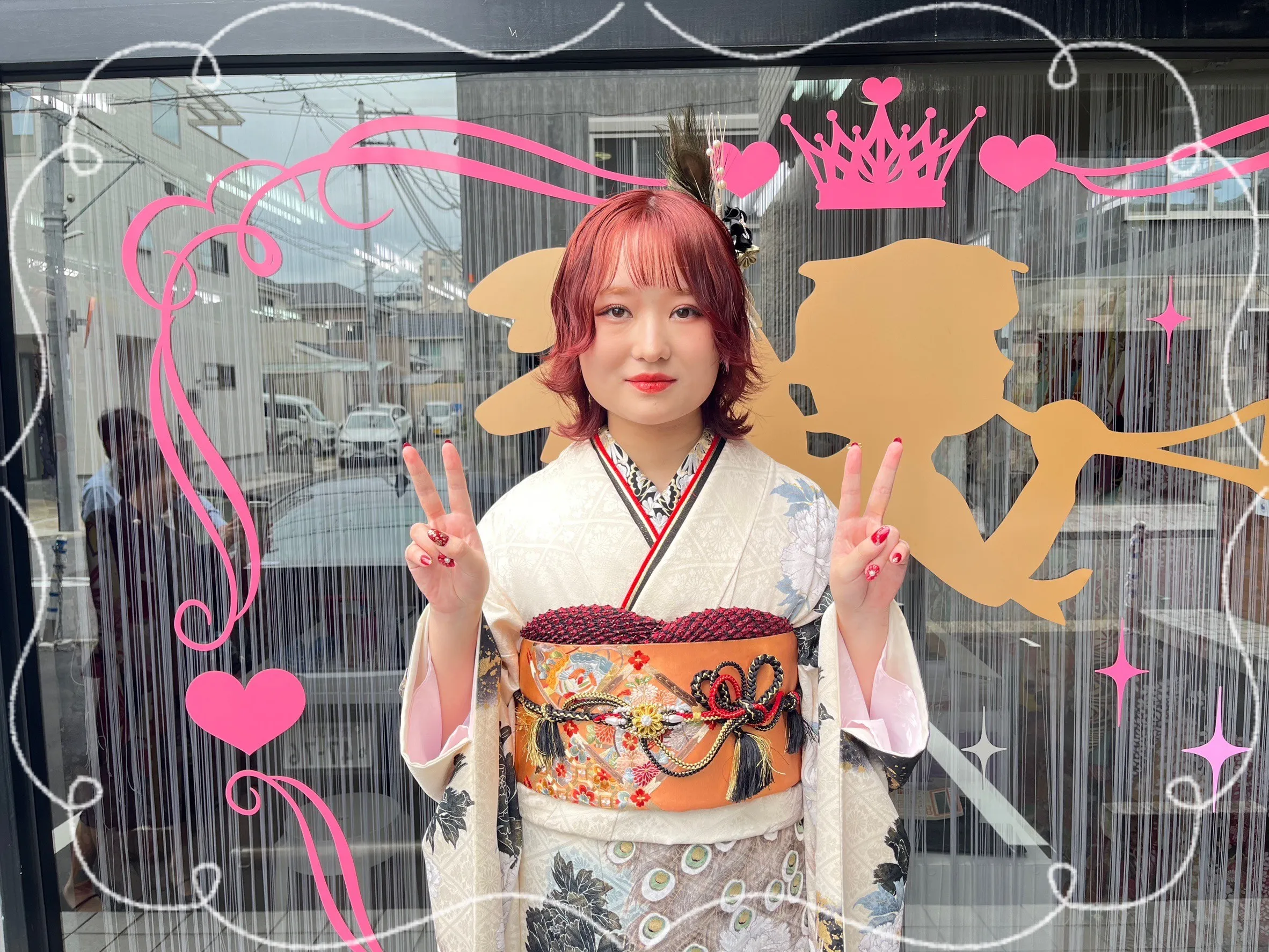振袖 レンタル 奈良 ヴィンテージスタイル 白/グレー 孔雀柄 シック 渋い かっこいい振袖 粋 大人っぽい