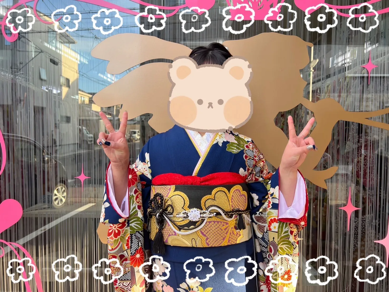振袖 レンタル 奈良 正統派古典 白/赤/アイボリー 花柄/大柄 目立つ古典振袖 高身長さんにもおすすめ ポップ