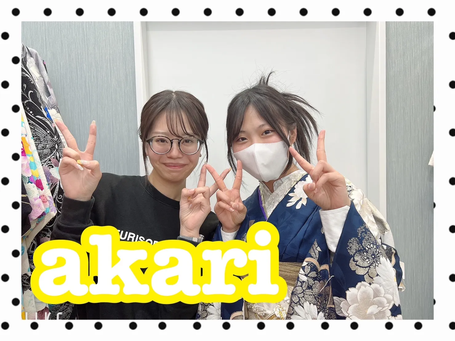 【TAKAZEN橿原店】23日♡真っ白キラキラブラックレーベルでお写真プラン姫ちゃん&2026年成人の紺のお洒落で大人っぽいお振袖姫ちゃん♡