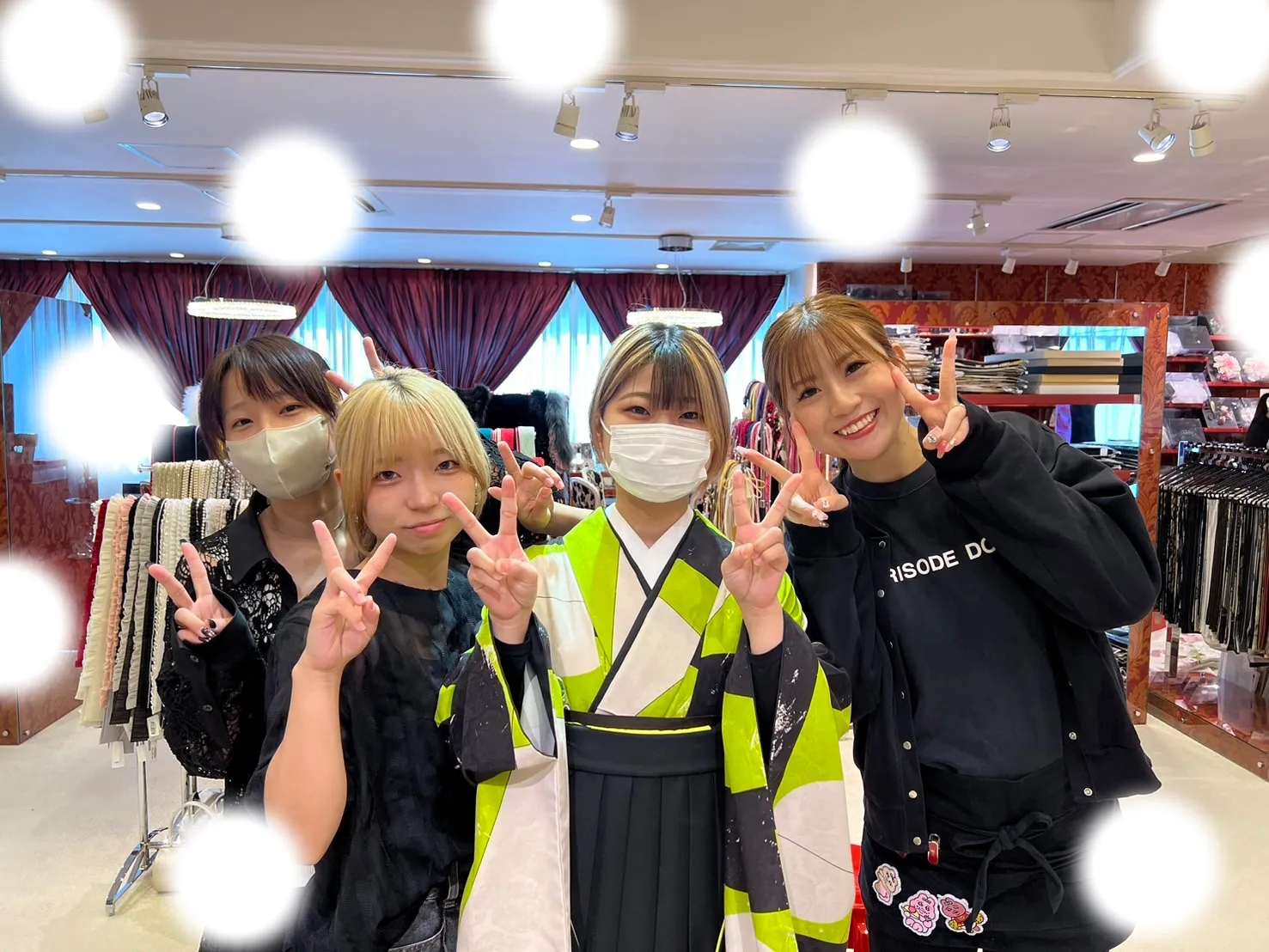 袴レンタル 振袖レンタル くすみ キラキラ かわいい 梅田 モダン レトロ かっこいい