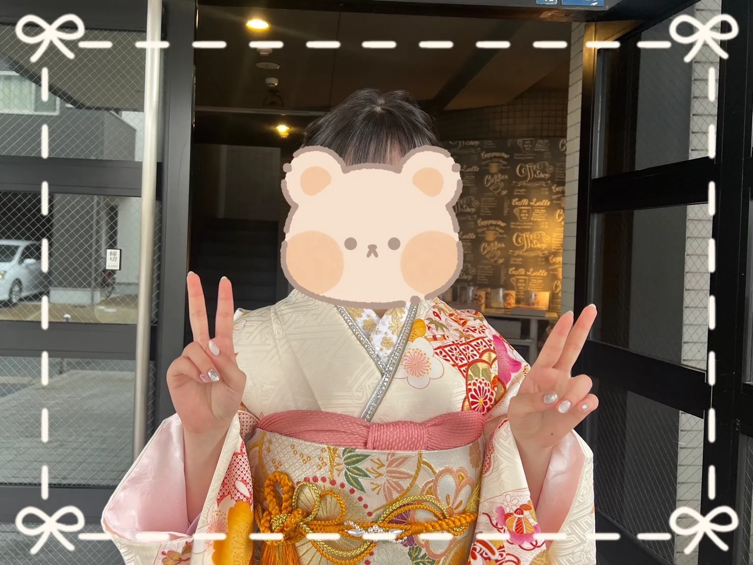振袖 レンタル 奈良 前撮り 正統派 古典柄 白 ピンク 王道 人気 伝統的 花柄