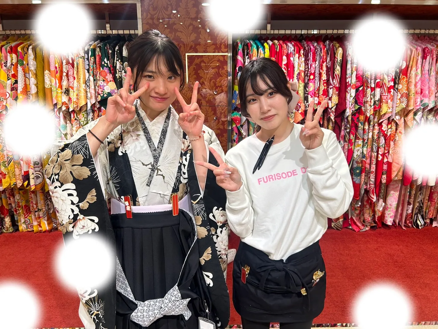 袴レンタル　卒業式　黒　かわいい　新作　くすみ　大阪　前撮り