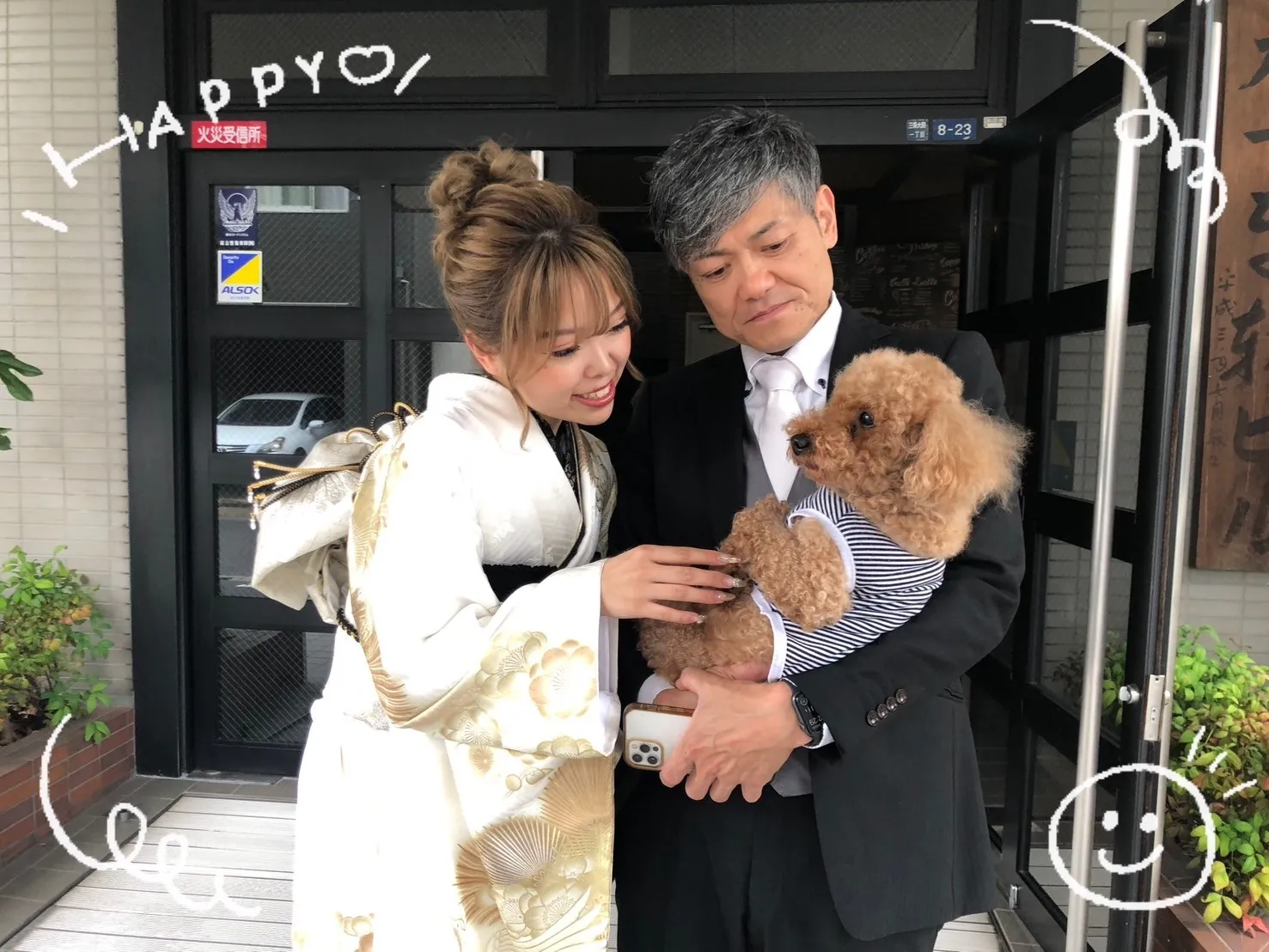 振袖 レンタル 奈良 前撮り 粋古典 白/金/ゴールド 鶴柄/針松 シック かっこいい 大人っぽい 金彩