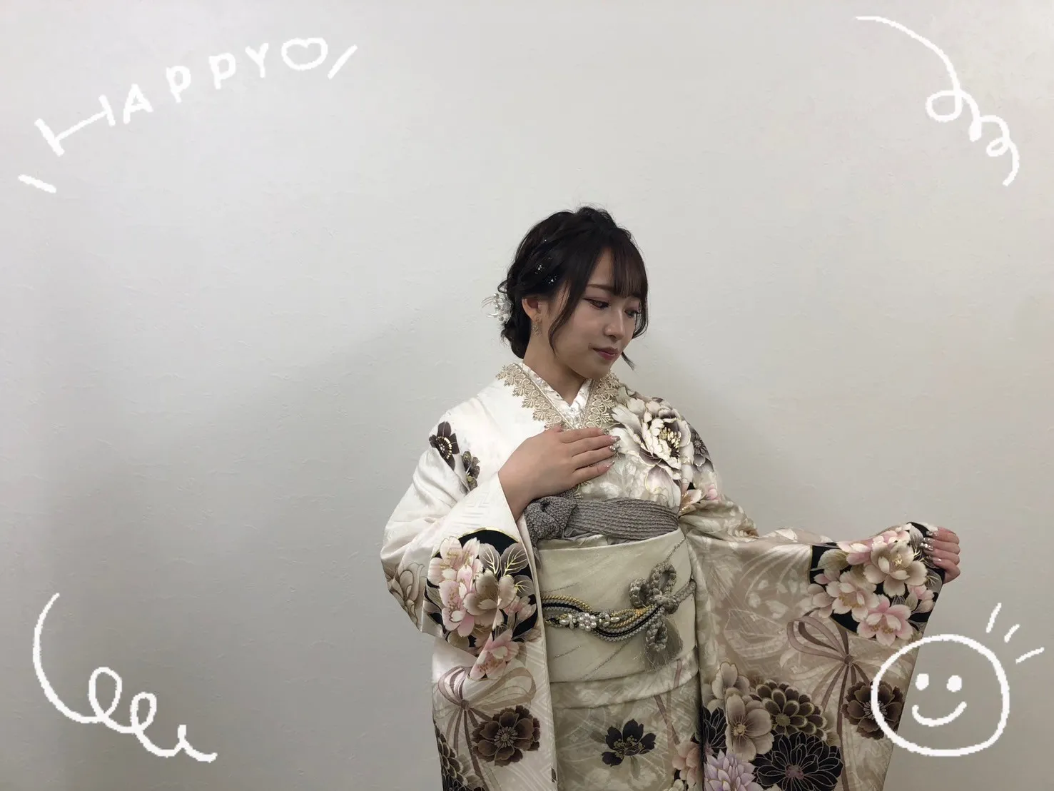 振袖 レンタル 奈良 前撮り くすみカラー エレガント 淡い色 綺麗 豪華
