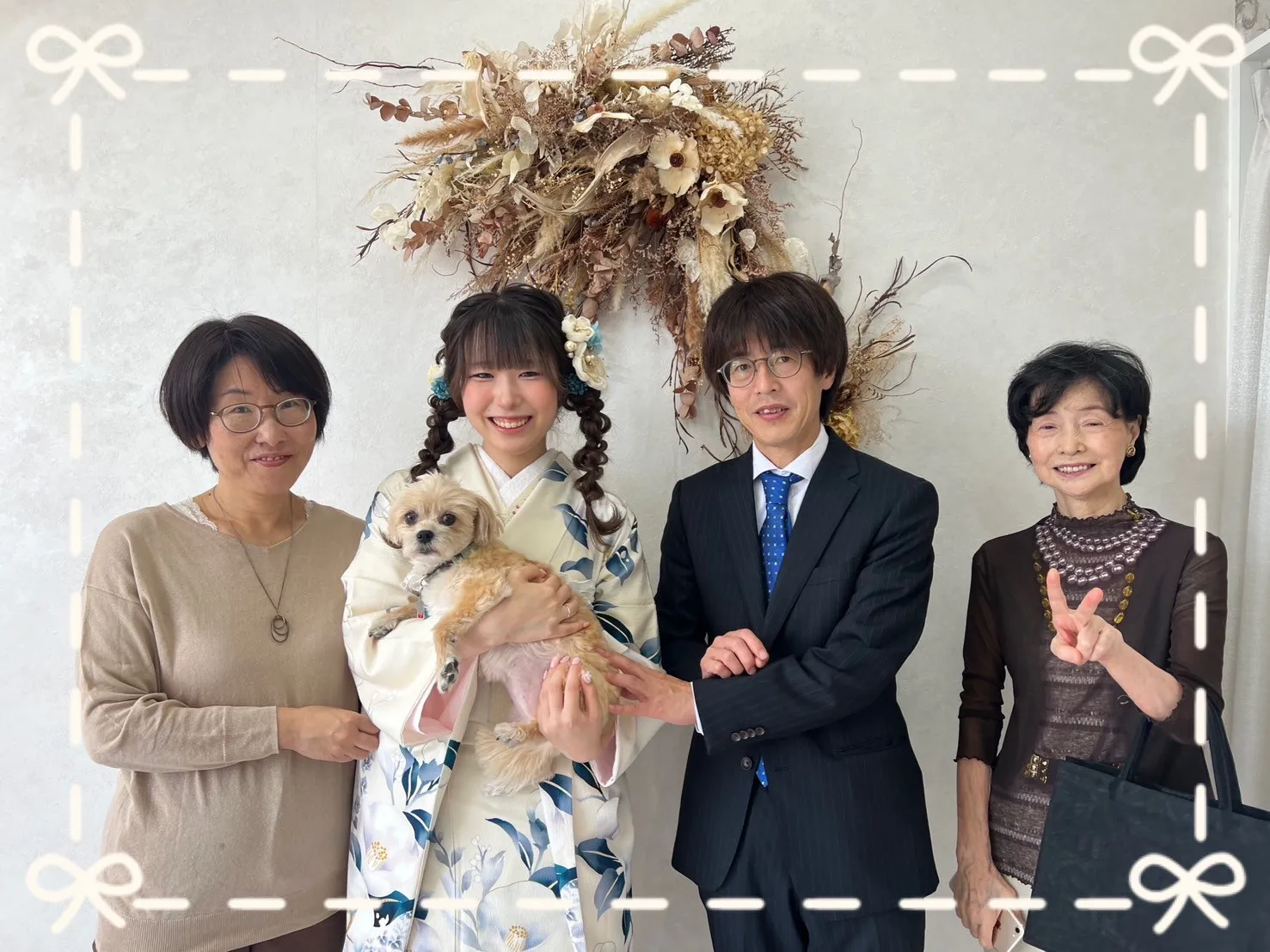 振袖 レンタル 橿原 前撮り くすみカラーレトロ クリーム/水色/ブルー 椿柄 シンプル お洒落