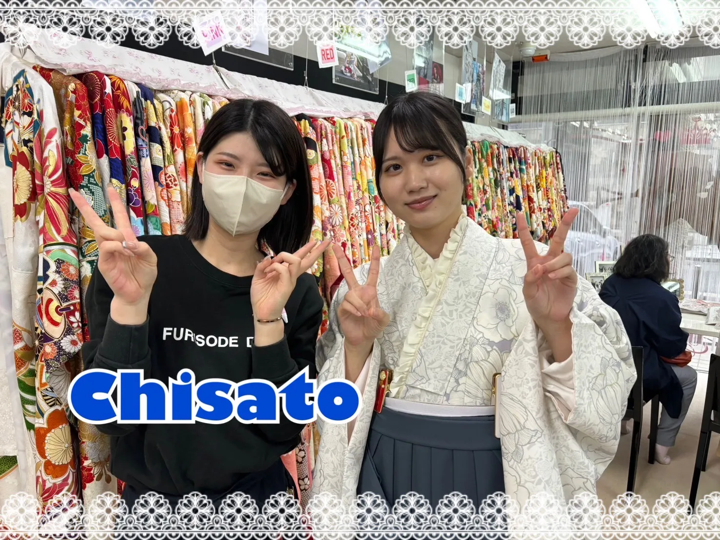 袴 レンタル 奈良 玉城ティナ×紅一点ブランド袴 ラベンダー/淡い色 椿柄/総柄 シンプル かわいい トレンド 同系色コーデ