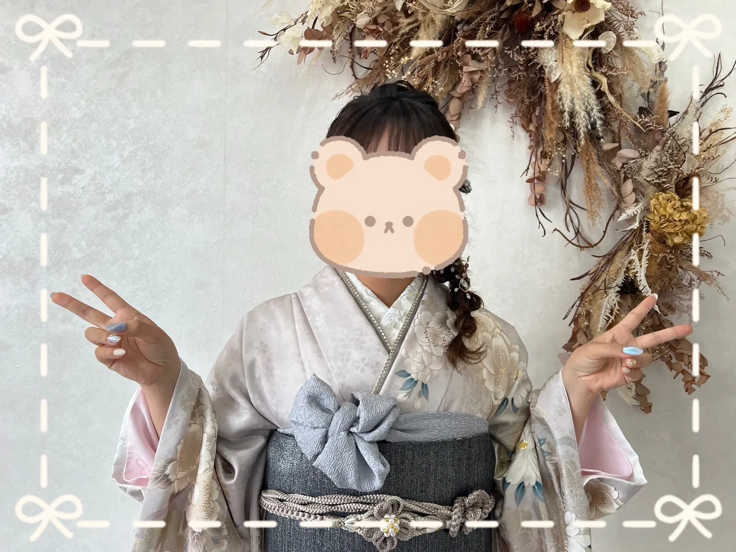 振袖 レンタル 橿原 前撮り くすみ古典 グレー オシャレ 豪華 人気