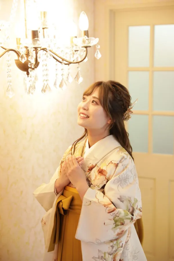 成人式 前撮り 梅田 袴 くすみカラー かわいい イマドキ 淡色 古典 タカゼン 撮影