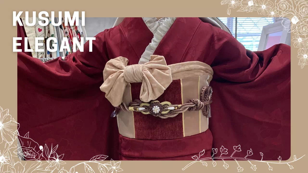 【TAKAZEN姫路店】♡11日 シンプルなデザインで大人っぽい!えんじ色のくすみエレガントのお振袖♡