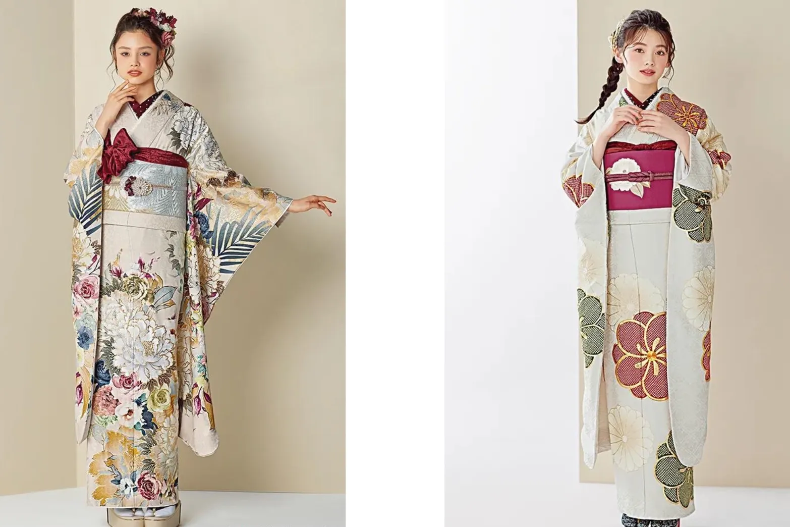 TAKAZEN　タカゼン　古典柄　古典振袖　王道　成人式　かわいい　くすみカラー