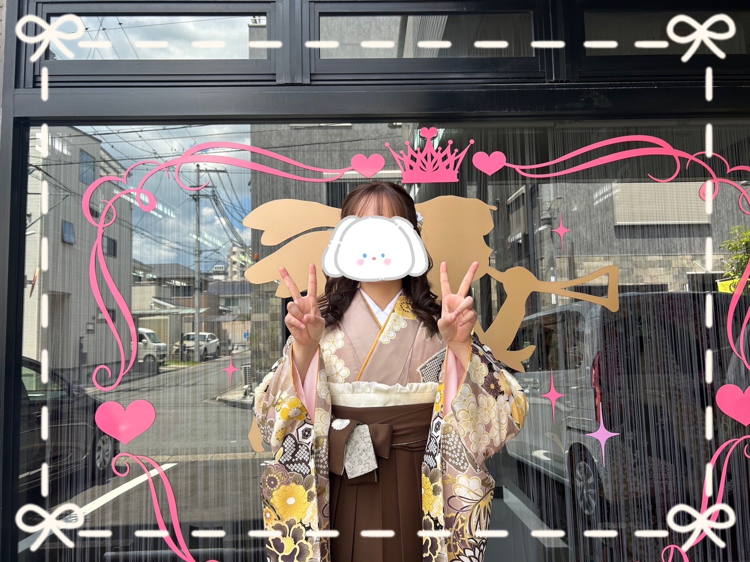 成人式 袴 前撮り撮影会 森七菜 ベージュ/くすみカラー 古典柄 大人っぽい 清楚 綺麗