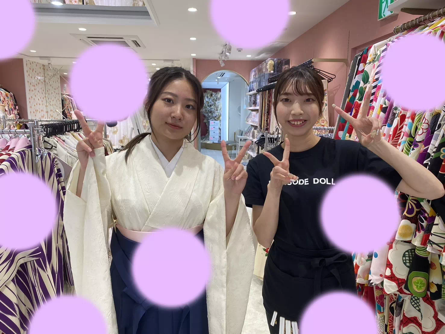 【TAKAZEN姫路店】♡25日 白×紺の組み合わせが可愛いイマドキシンプルコーデの宍粟市の袴レンタル姫ちゃん♡