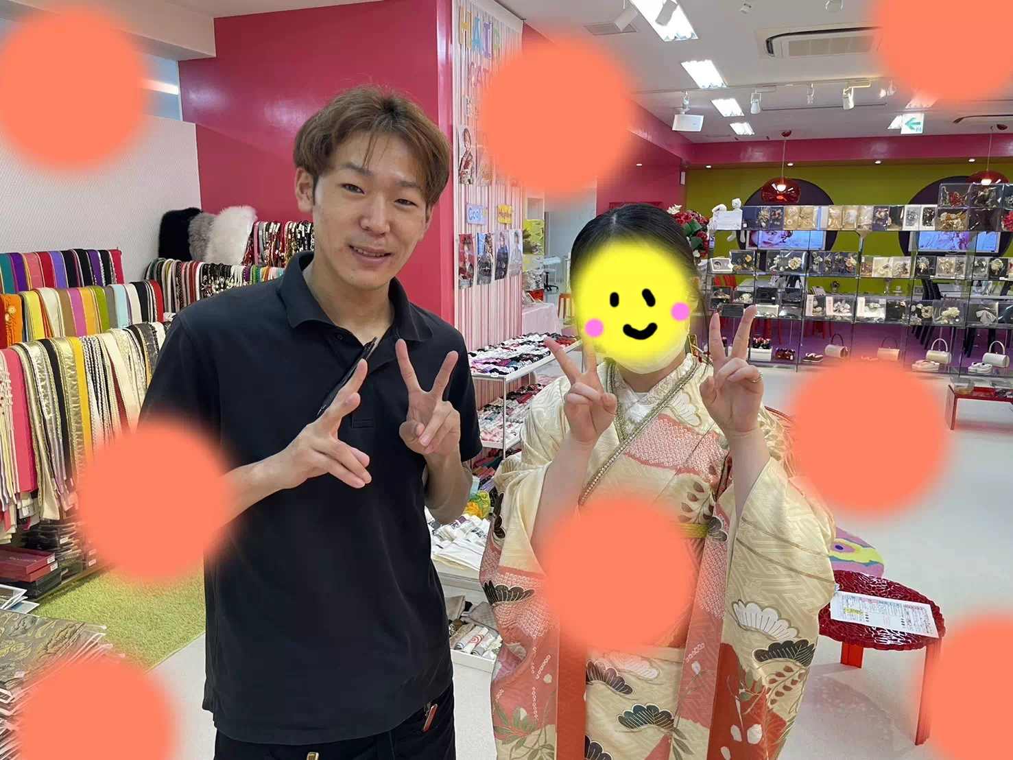 成人式 振袖レンタルTAKAZEN神戸店 前撮り撮影会 イマドキ カワイイ ママ振り 持ち込みショット