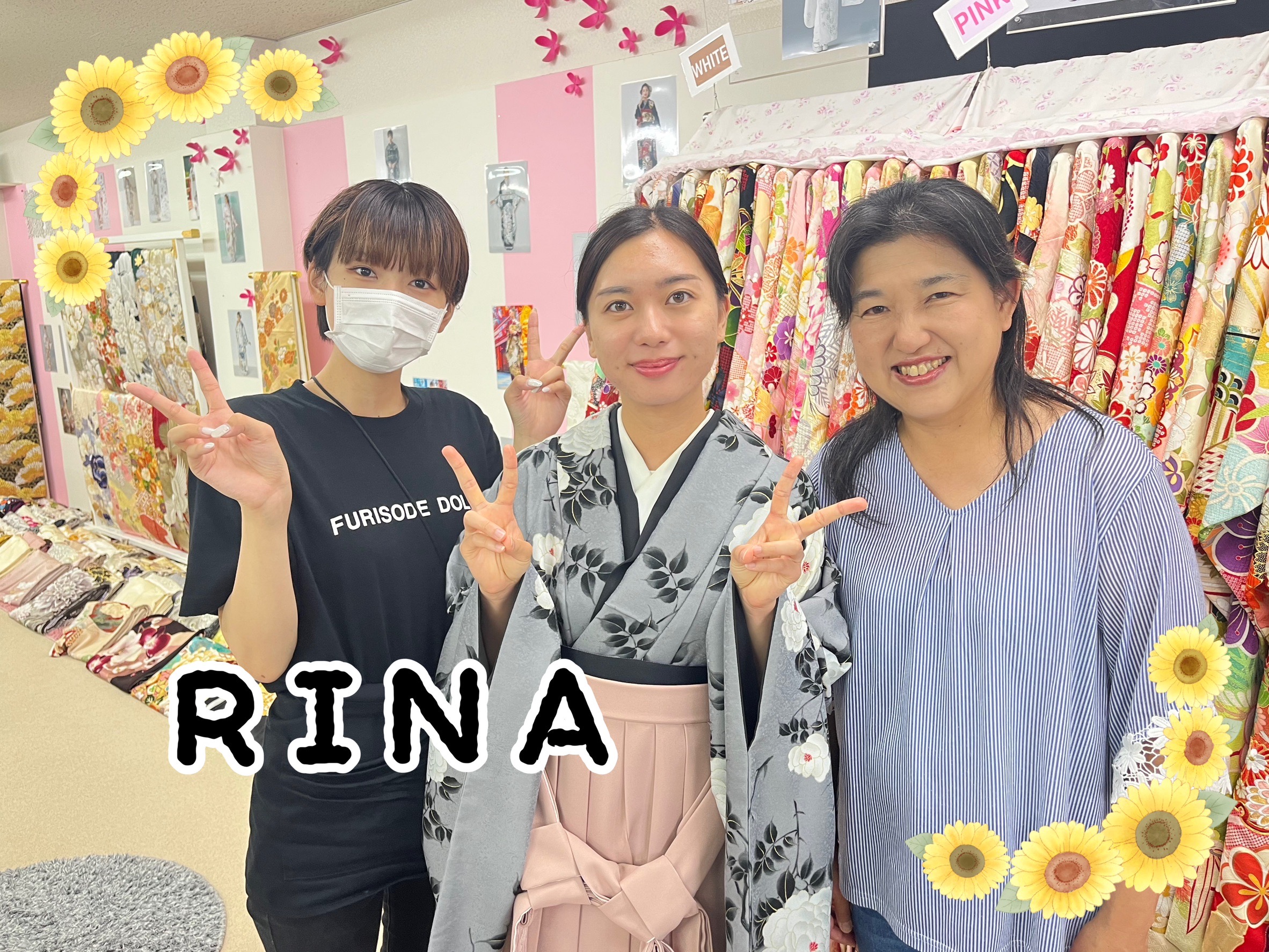 袴 レンタル 奈良そしてゆめブランド袴 古典柄 グレー/ダスティーカラー 牡丹柄 大人っぽい ブーツスタイル