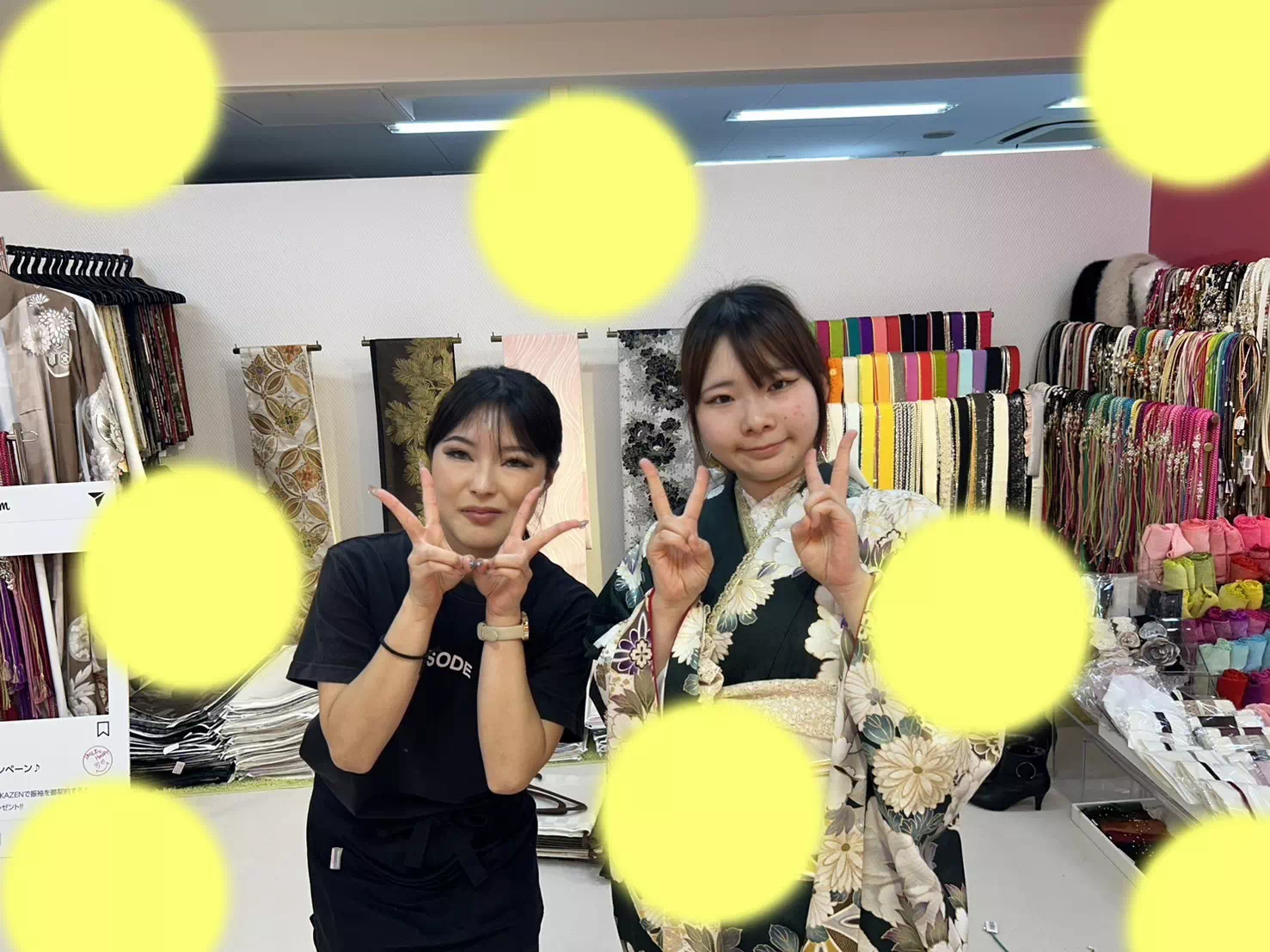 成人式 振袖レンタル TAKAZEN神戸店 前撮り撮影会 イマドキ カワイイ コディネート 古典 緑