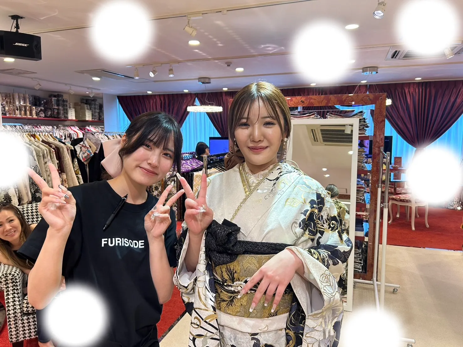 振袖レンタル 成人式 大阪 前撮り キラキラ モード バラ かっこいい モノトーン