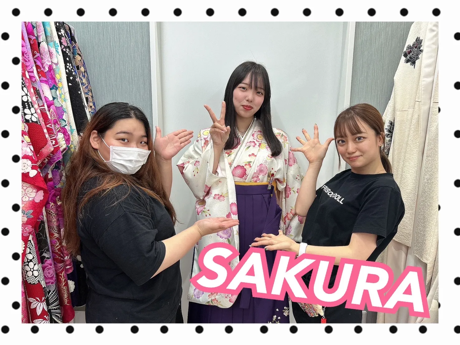 【TAKAZEN橿原店】6日♡2025年卒業のピンクのお花がとってもかわいい卒業袴姫ちゃん♡