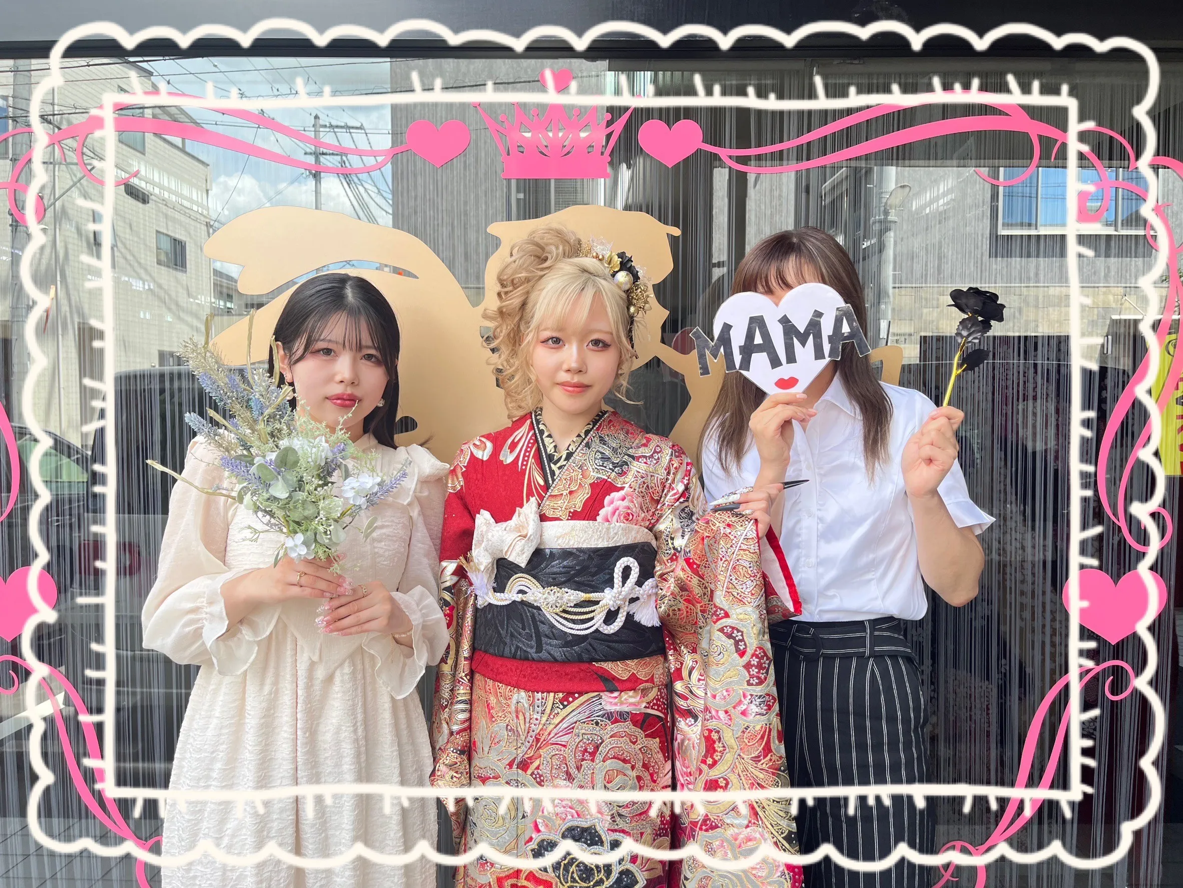 振袖 レンタル 奈良 前撮り撮影会 かわいい 赤 古典