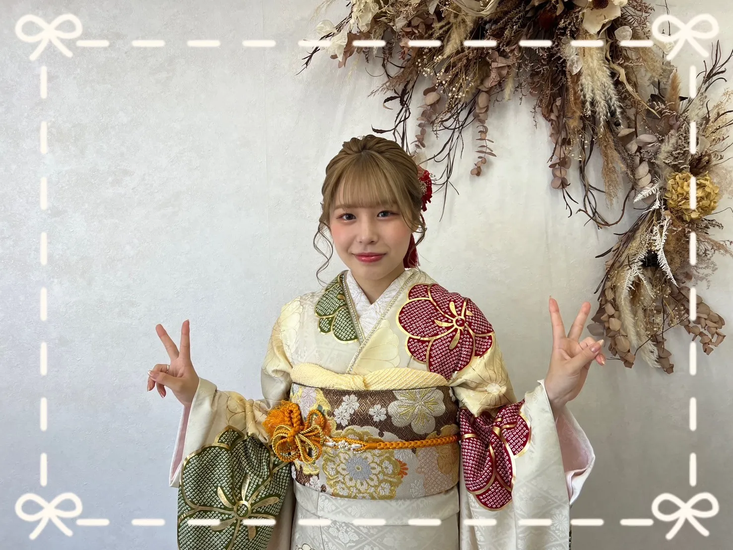 振袖 レンタル 可愛い おしゃれ かっこいい イマドキ くすみ 写真 妹割