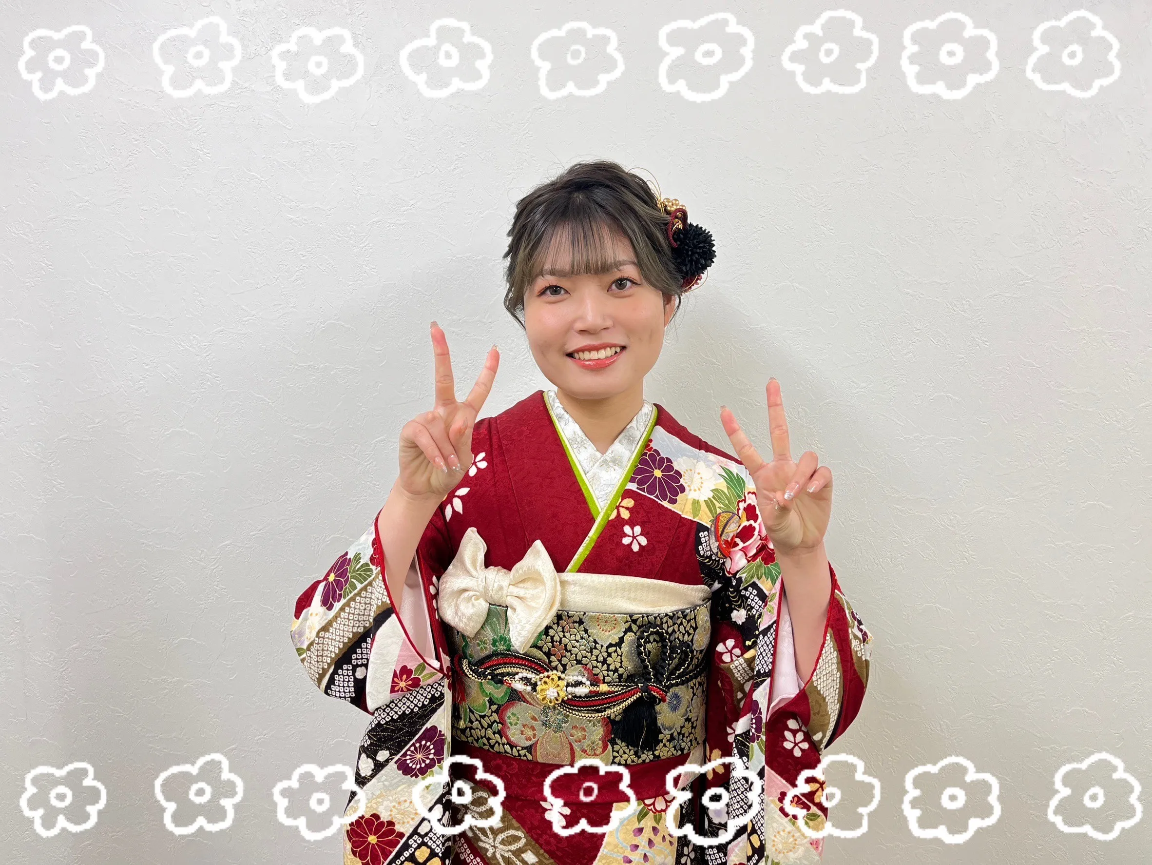 振袖 レンタル 奈良 前撮り撮影会 かわいい 赤 古典