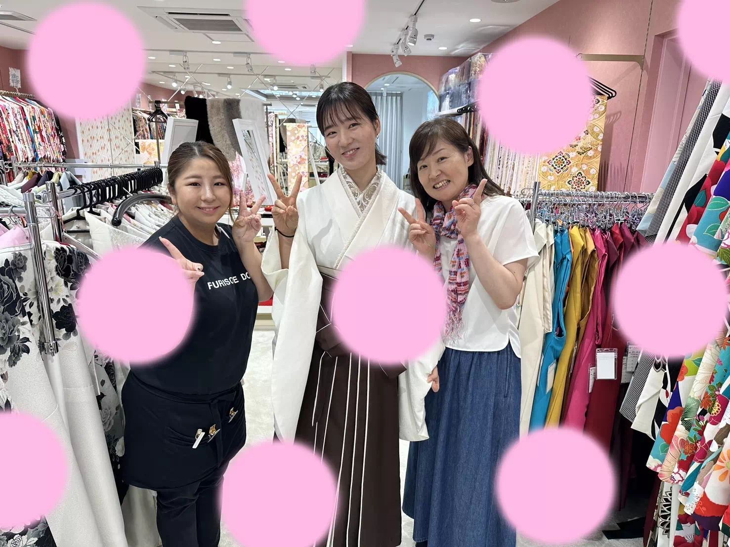 【TAKAZEN姫路店】♡15日 流行りの無地袴!白無地にブラウンを合わせたイマドキコーデの姫ちゃん♡