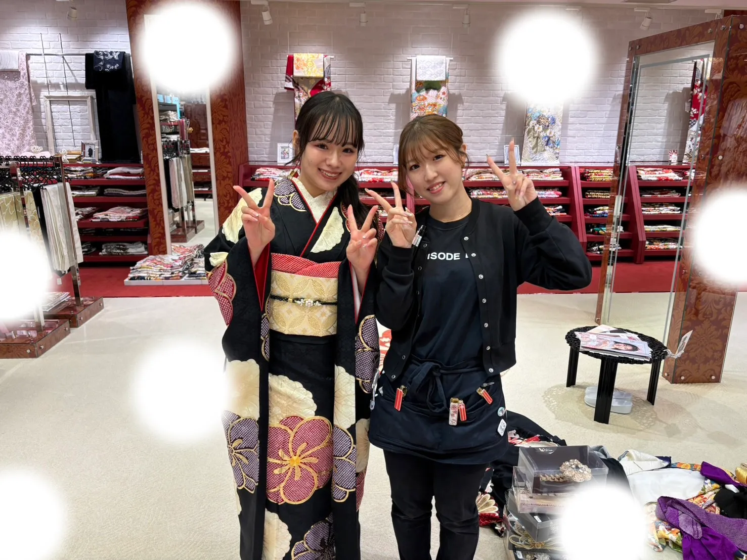 成人式　前撮り　梅田　振袖レンタル　袴レンタル　中村里紗　かわいい　イマドキ　新作　くすみカラー