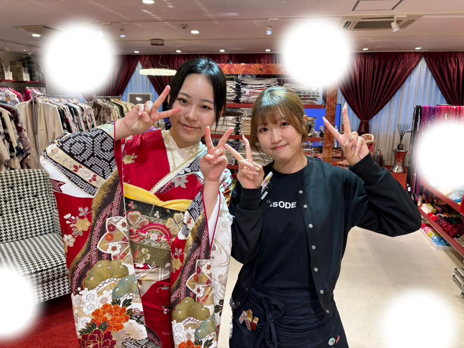 成人式 前撮り 梅田 袴 くすみカラー かわいい イマドキ 淡色 古典 タカゼン 撮影